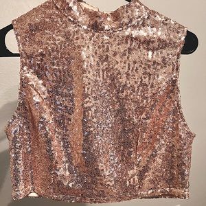 Gold sequined blouse